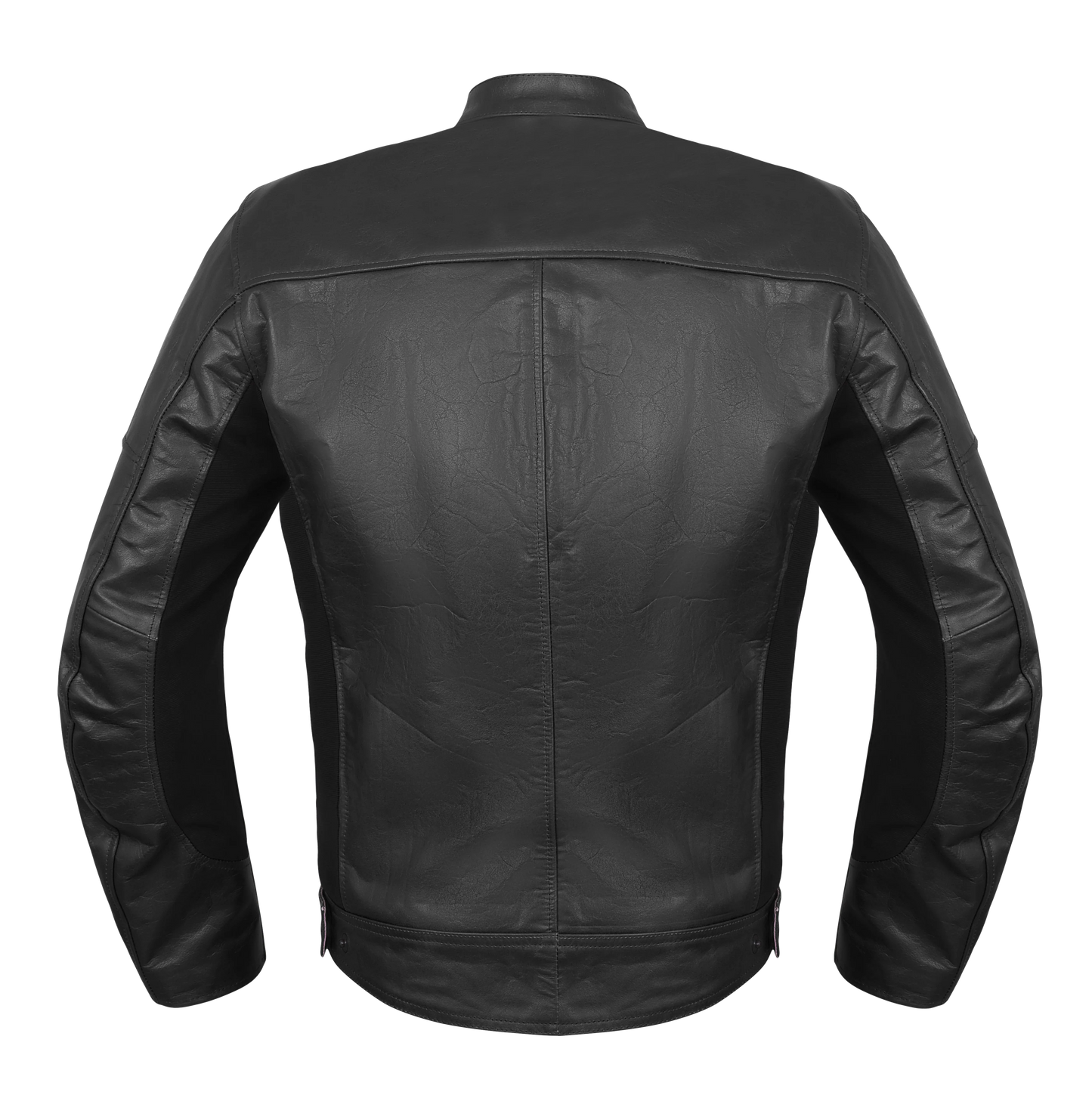 VESTE MOTO MOD'STREETFIGHTER'POUR HOMME EN CUIR VÉRITABLE AVEC PROTECTIONS ET PROTECTION DOS-NOIR