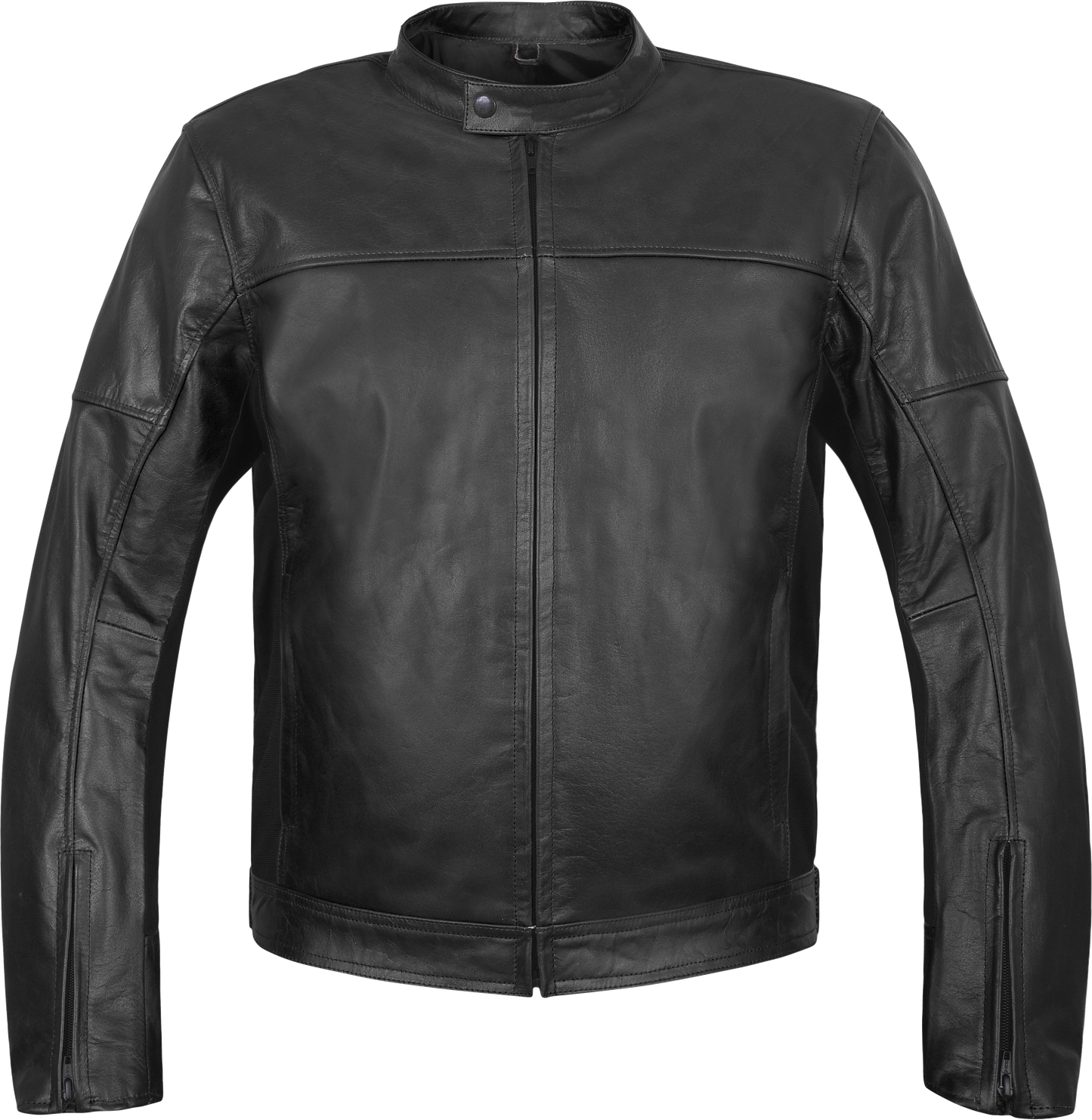 VESTE MOTO MOD'STREETFIGHTER'POUR HOMME EN CUIR VÉRITABLE AVEC PROTECTIONS ET PROTECTION DOS-NOIR